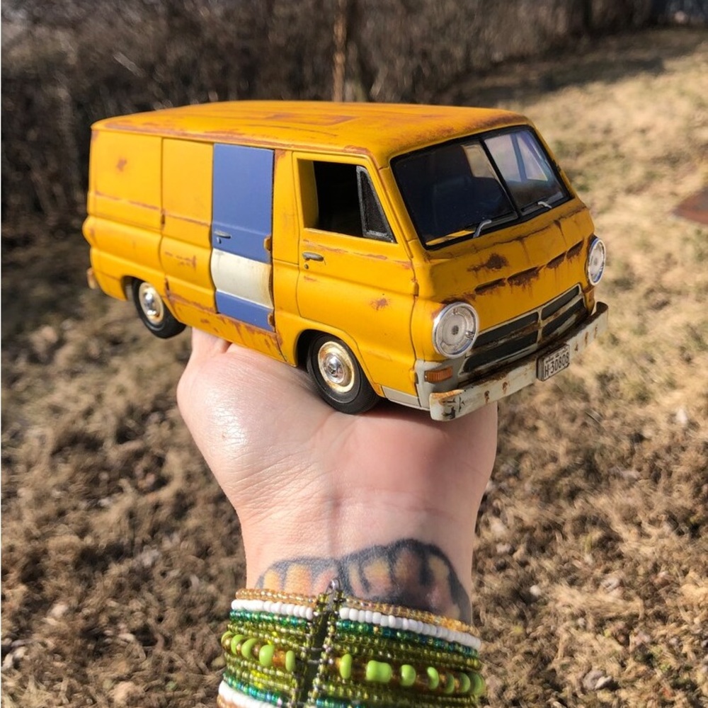 Patina Finished Dodge A100 Van Hippy panel Van 1964 Liberty Classics coin bank💛 - Picture 8 of 11